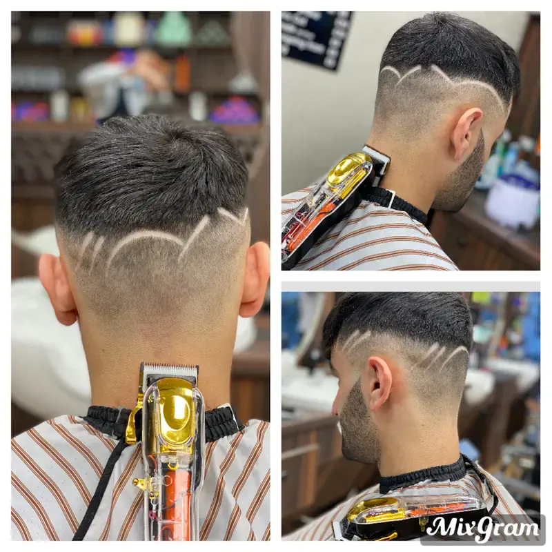 Detailed skin fade and hair design completed at Class Barber