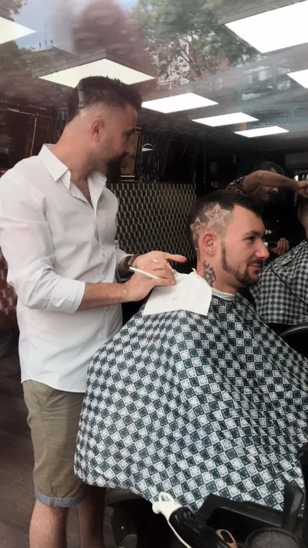 Star hair design at class barber