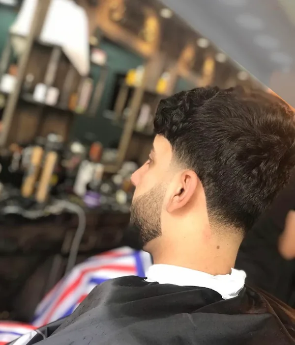 Side profile of a finished taper fade